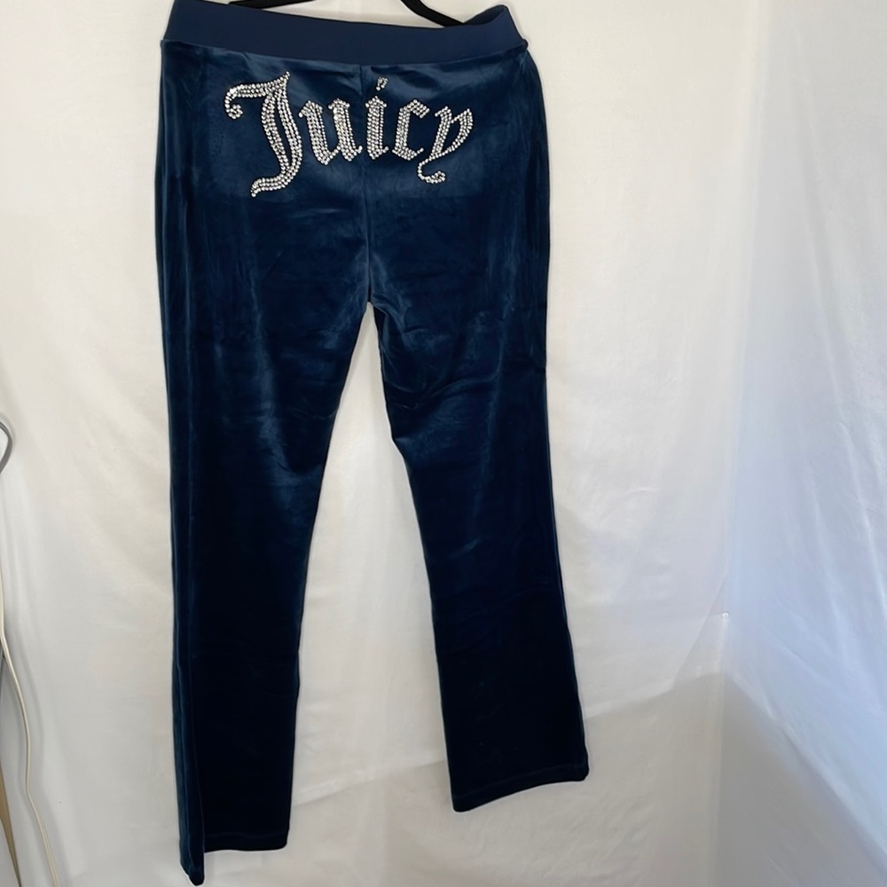 juicy couture Velour track pants navy blue size medium